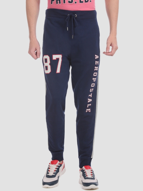 

Aeropostale Men Navy Blue Printed Joggers