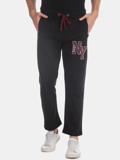 

Aeropostale Men Black Solid Track Pants
