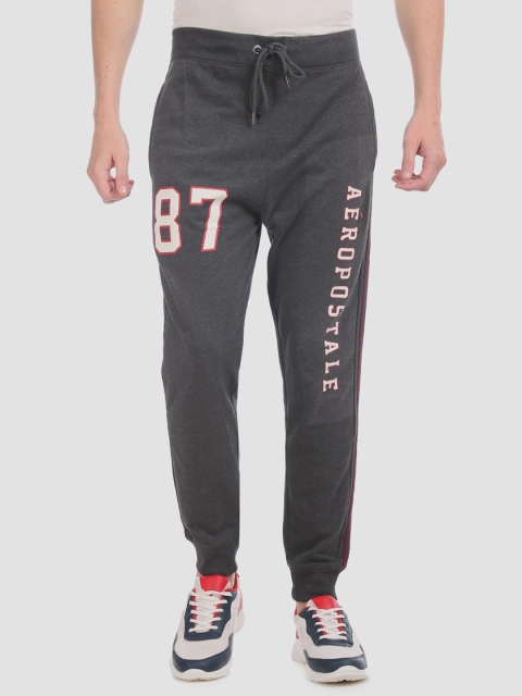 

Aeropostale Men Charcoal Grey Printed Joggers