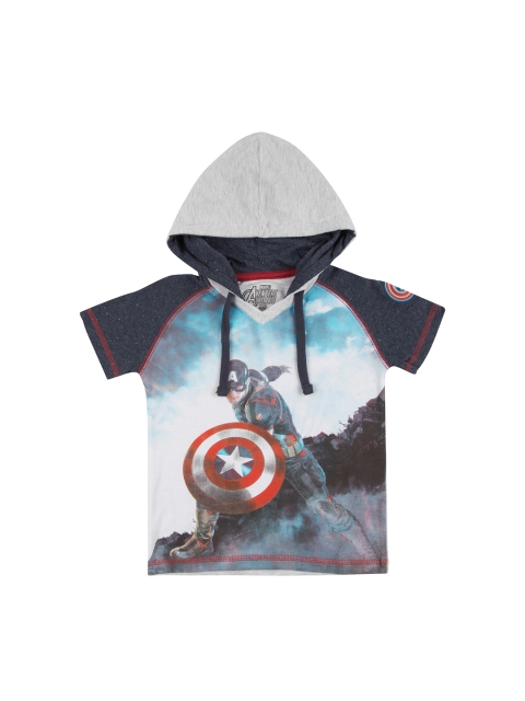 

Colt Boys Blue Avengers Printed Hood T-shirt