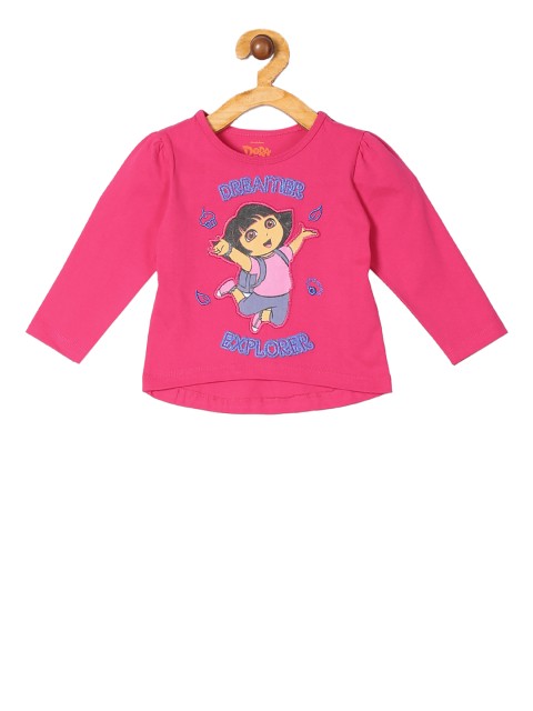 

Colt Girls Pink Printed Round Neck T-shirt
