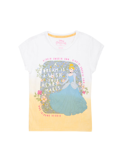 

Colt Girls White Printed Round Neck T-shirt