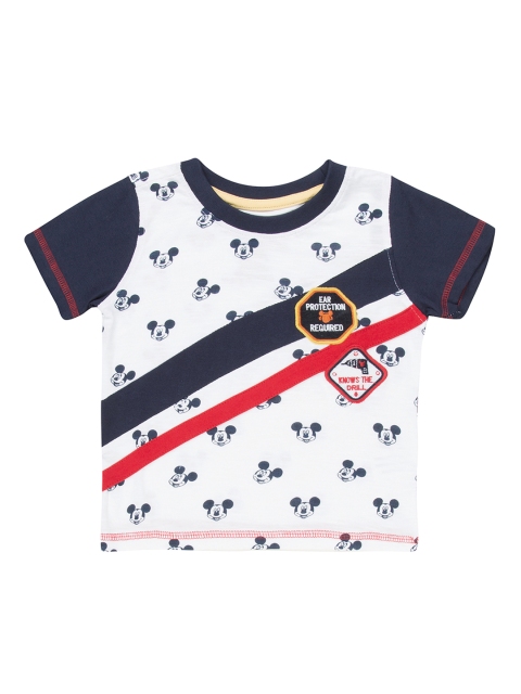 

Colt Infant Boys White Mickey Mouse Printed Round Neck T-shirt