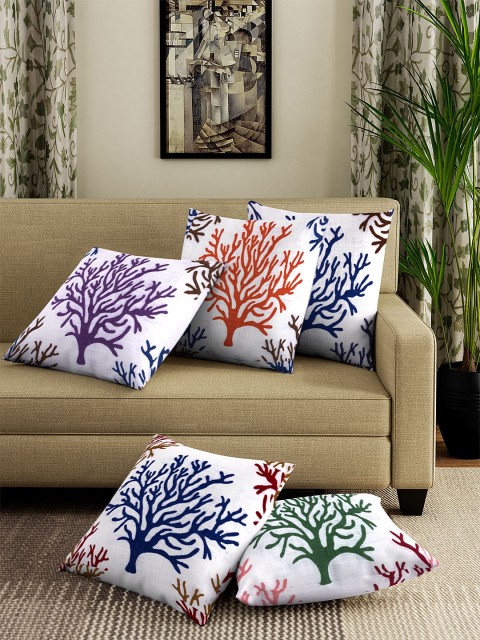 

NEUDIS Set of 5 Multi-Coloured Printed Cushion Covers