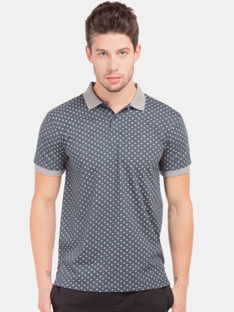 

Ruggers Men Blue Printed Polo Collar T-shirt