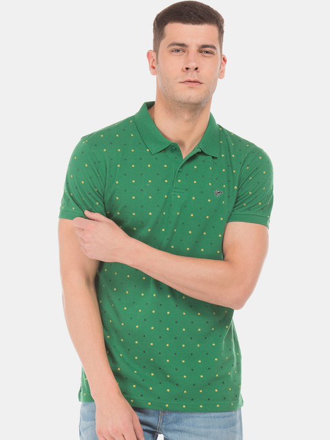 

Ruggers Men Green Printed Polo Collar T-shirt