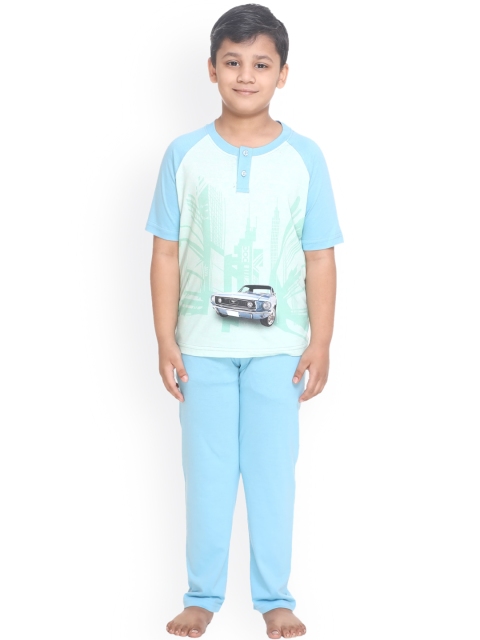 

Kanvin Boys Blue Printed Night suit
