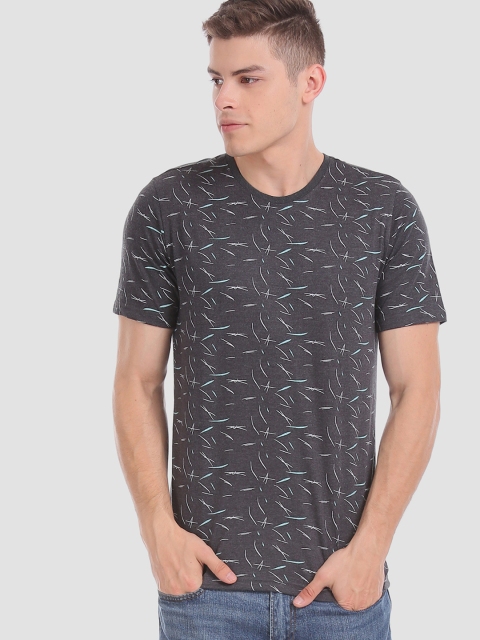 

Cherokee Men Grey Printed Round Neck Slim Fit T-shirt