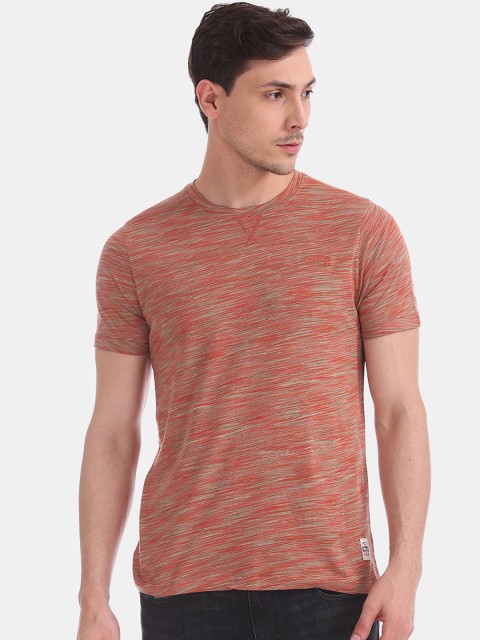 

Cherokee Men Red Printed Round Neck Slim Fit T-shirt