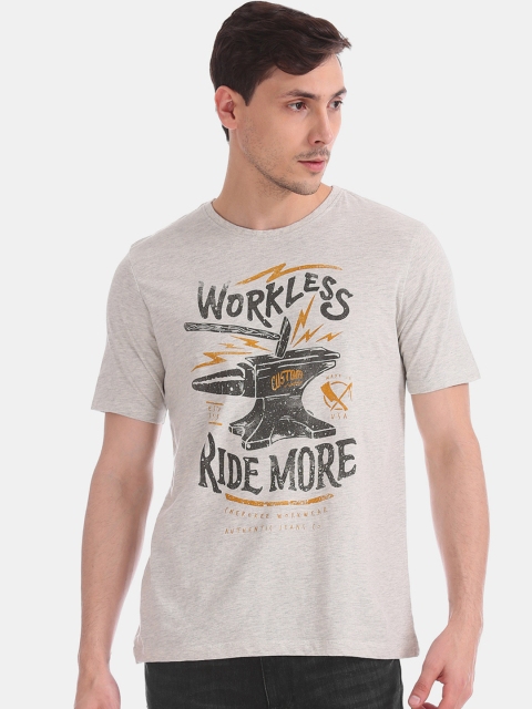 

Cherokee Men Grey Printed Round Neck Slim Fit T-shirt