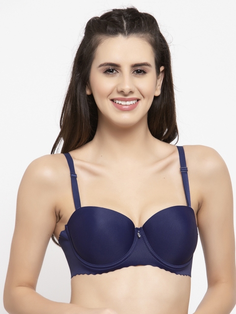 

PrettyCat Navy Blue Solid Underwired Lightly Padded T-shirt Bra PC-BR-6008-BLU