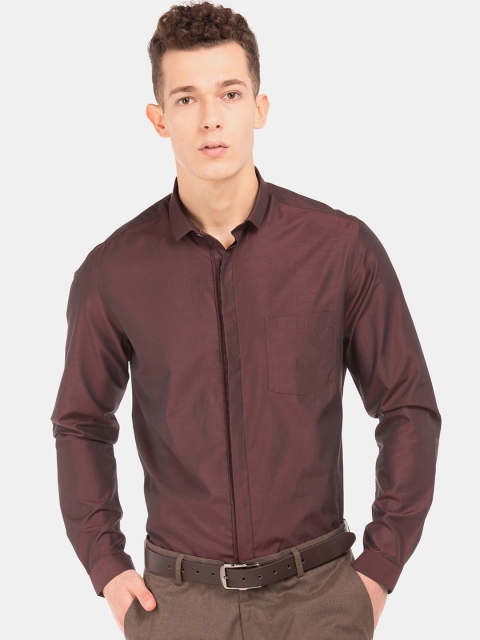 

Excalibur Men Red Regular Fit Solid Formal Shirt