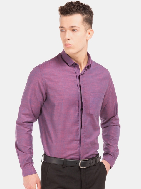 

Excalibur Men Purple Regular Fit Solid Formal Shirt