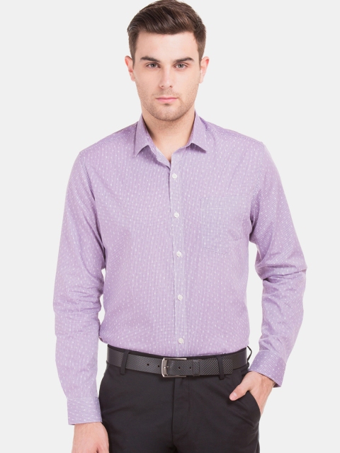 

Excalibur Men Purple Regular Fit Printed Formal Shirt