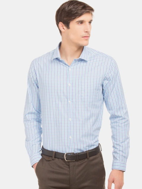 

Excalibur Men Blue Regular Fit Checked Formal Shirt