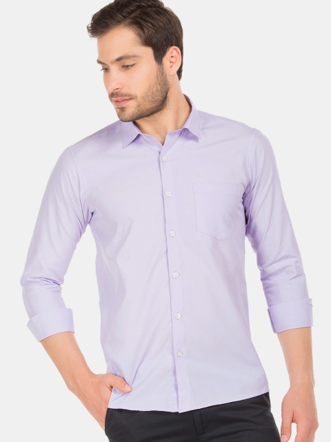 

Excalibur Men Purple Slim Fit Solid Casual Shirt