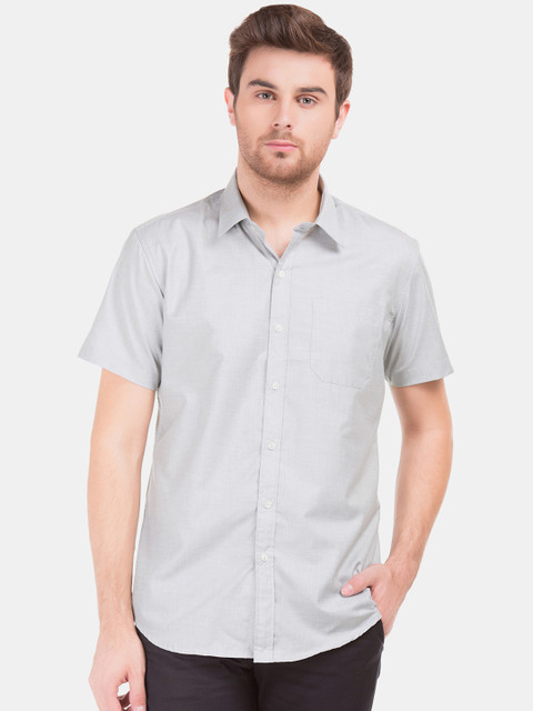 

Excalibur Men Grey Regular Fit Solid Formal Shirt