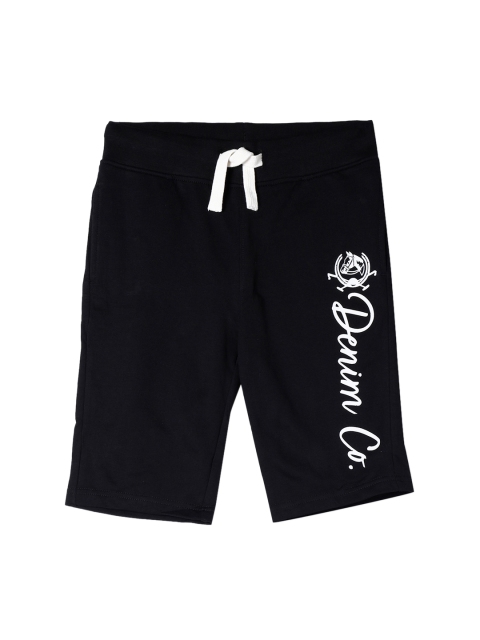 

U.S. Polo Assn. Kids Boys Black Printed Regular Fit Regular Shorts