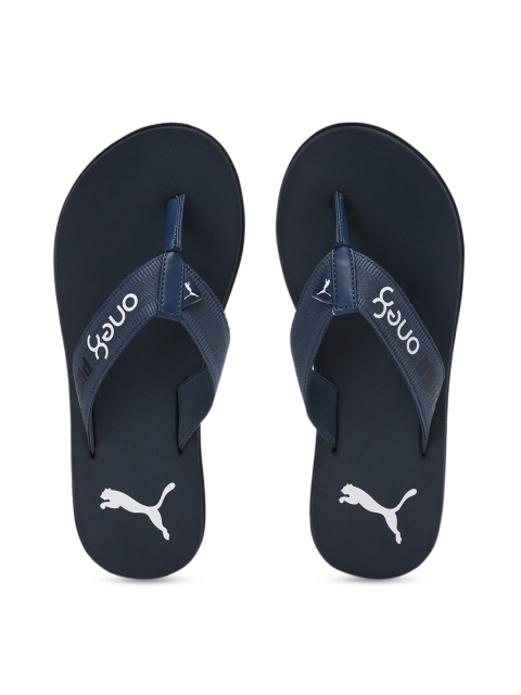 

Puma Men Navy Blue Printed Breeze GU one8 Thong Flip-Flops