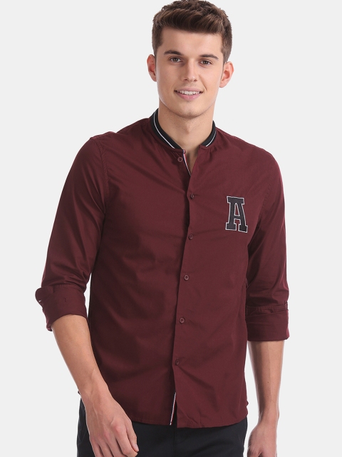 

Colt Men Maroon Regular Fit Solid Casual Shirt