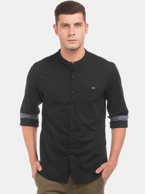 

Colt Men Black Slim Fit Solid Casual Shirt