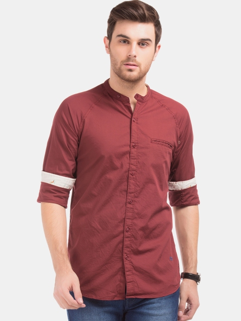 

Colt Men Brown Slim Fit Solid Casual Shirt