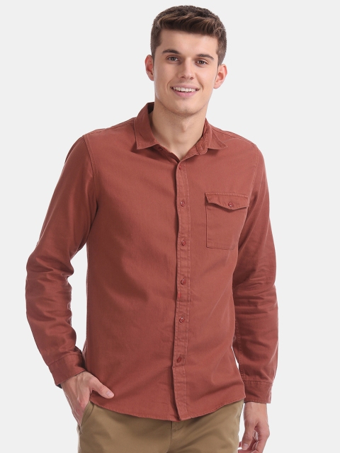 

Colt Men Rust Regular Fit Solid Casual Shirt
