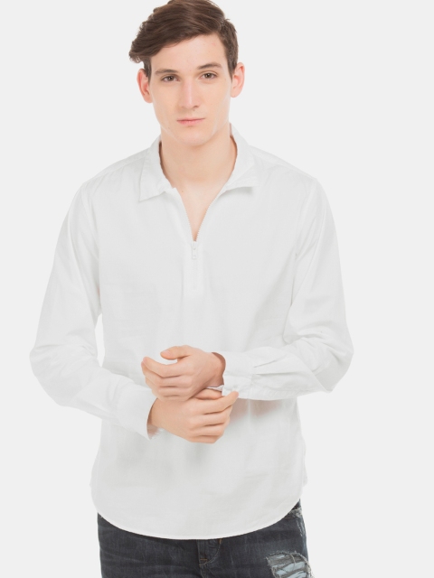 

Colt Men White Solid Casual Shirt