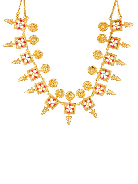 

Voylla Fluid Elegance Gold-Toned Necklace