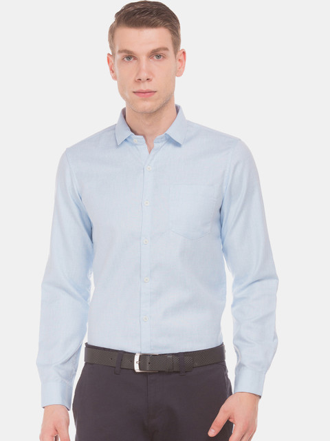 

Excalibur Men Blue Slim Fit Solid Formal Shirt