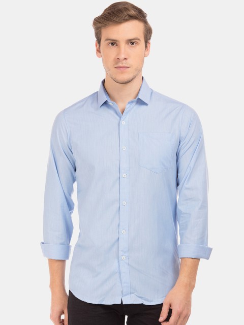 

Excalibur Men Blue Slim Fit Solid Casual Shirt