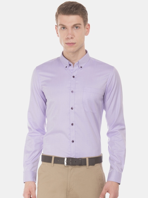 

Excalibur Men Purple Slim Fit Solid Formal Shirt
