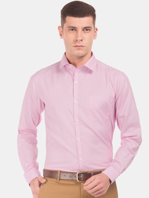 

Excalibur Men Pink Slim Fit Solid Formal Shirt