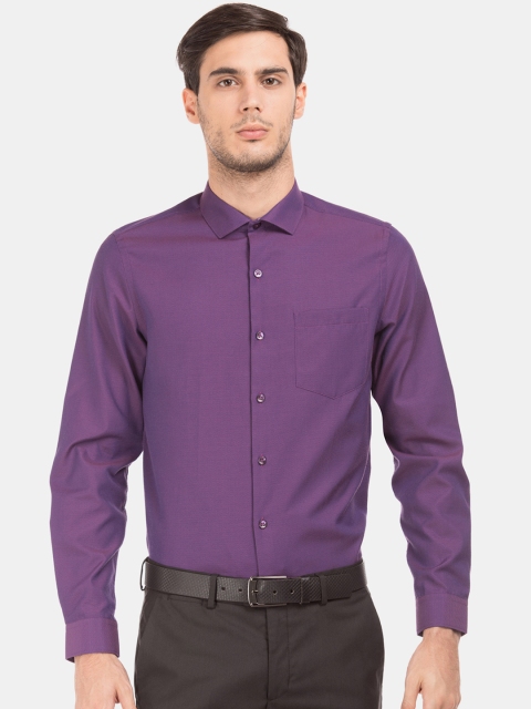 

Excalibur Men Purple Slim Fit Solid Formal Shirt