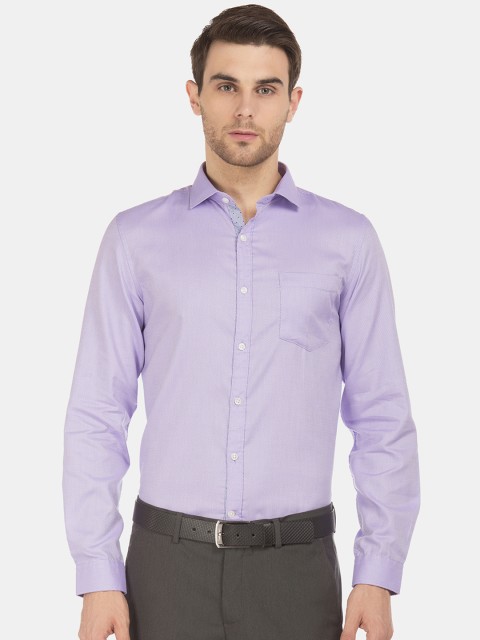 

Excalibur Men Lavender Slim Fit Solid Formal Shirt