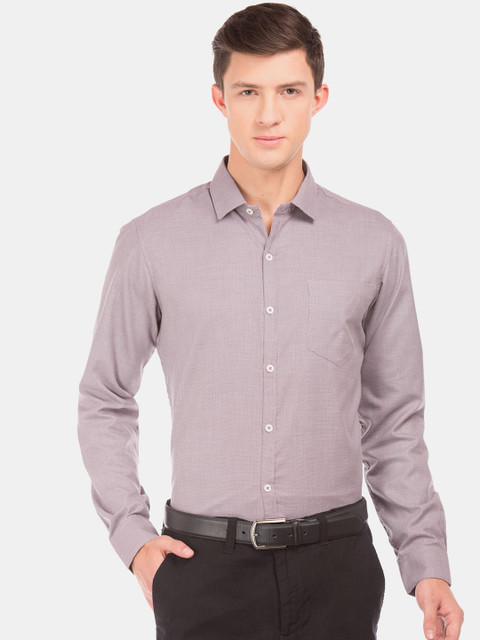 

Excalibur Men Brown Slim Fit Solid Formal Shirt