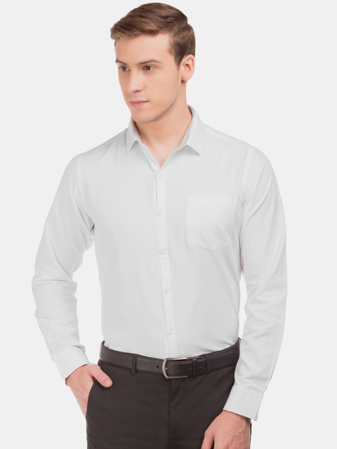 

Excalibur Men White Slim Fit Solid Formal Shirt