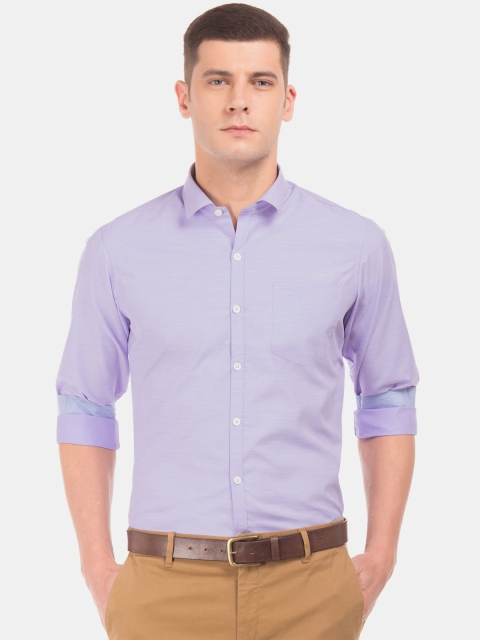 

Excalibur Men Purple Slim Fit Solid Casual Shirt