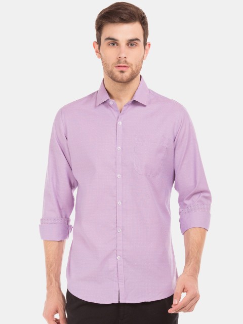 

Excalibur Men Purple Slim Fit Printed Formal Shirt