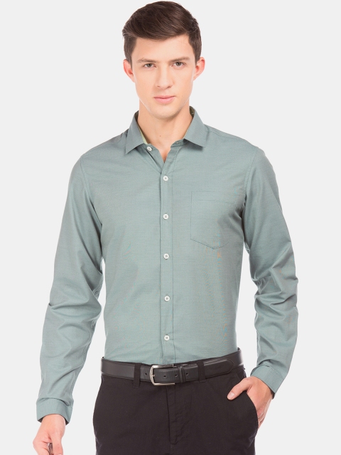 

Excalibur Men Green Slim Fit Solid Formal Shirt