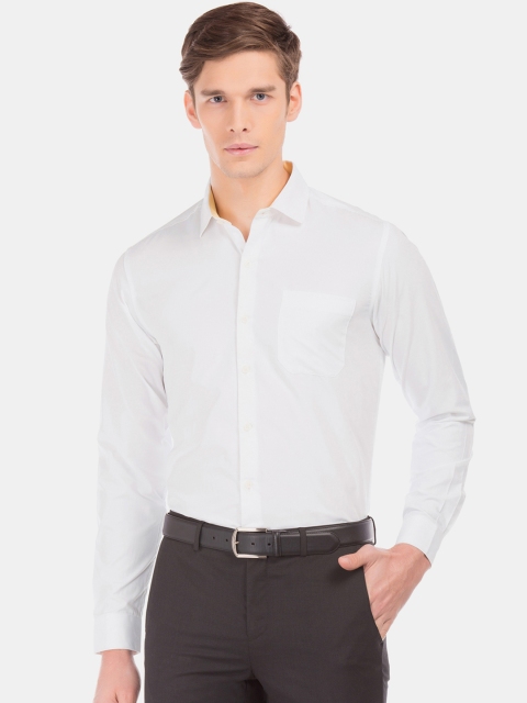 

Excalibur Men White Regular Fit Solid Formal Shirt