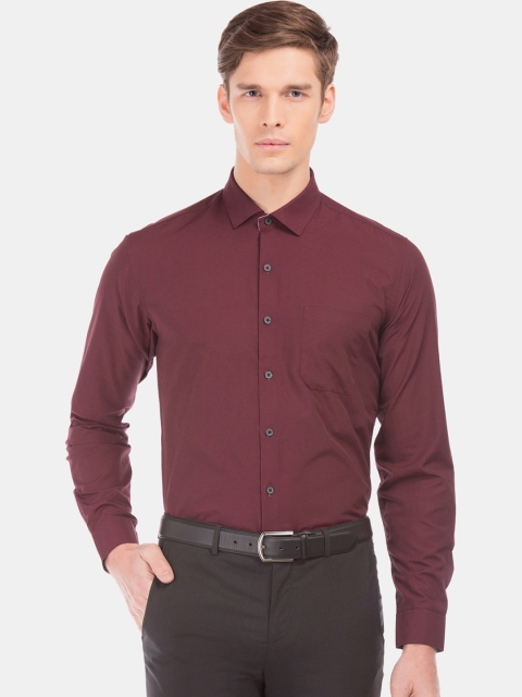 

Excalibur Men Brown Regular Fit Solid Formal Shirt