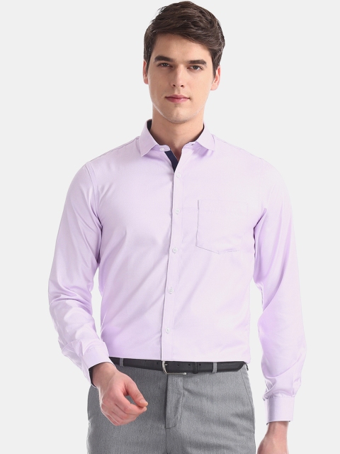 

Excalibur Men Lavender Slim Fit Solid Formal Shirt