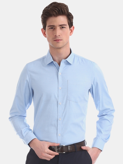 

Excalibur Men Blue Regular Fit Solid Formal Shirt
