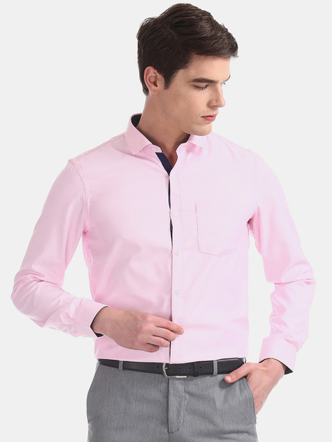 

Excalibur Men Pink Slim Fit Solid Formal Shirt