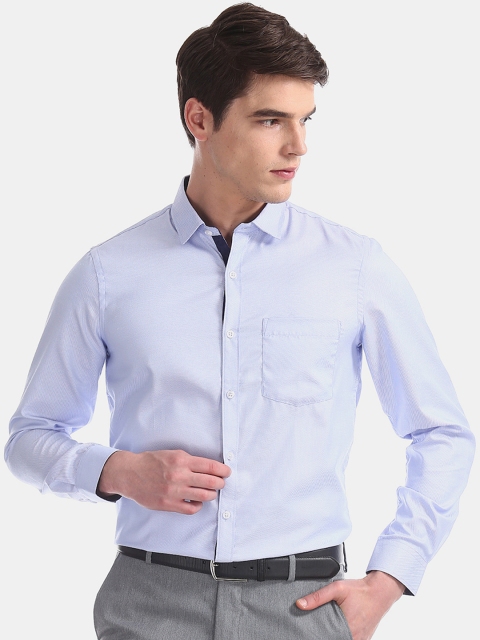 

Excalibur Men Blue Slim Fit Solid Formal Shirt