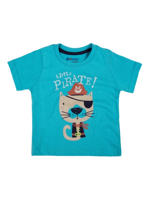 

Donuts Boys Blue Printed Round Neck T-shirt