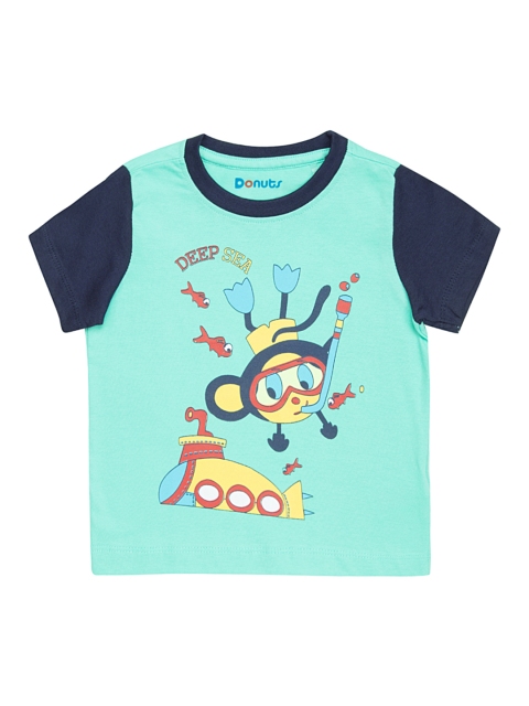 

Donuts Boys Green Printed Round Neck T-shirt