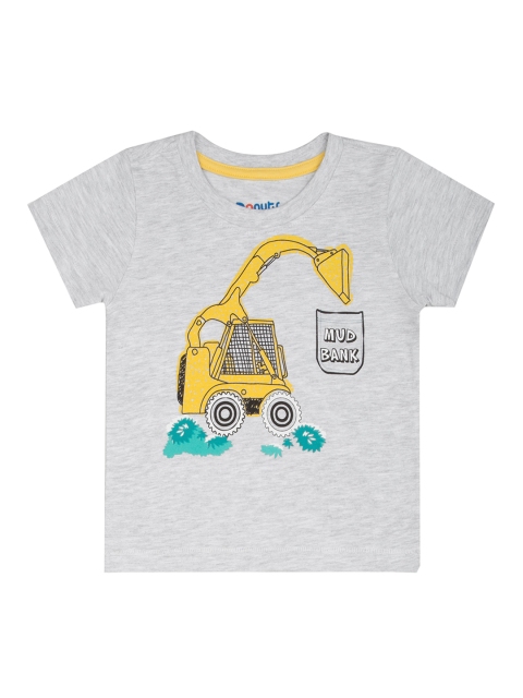 

Donuts Infant Boys Grey Printed Round Neck T-shirt
