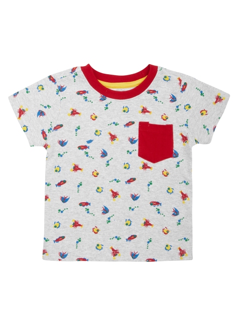 

Donuts Boys Grey Printed Round Neck T-shirt
